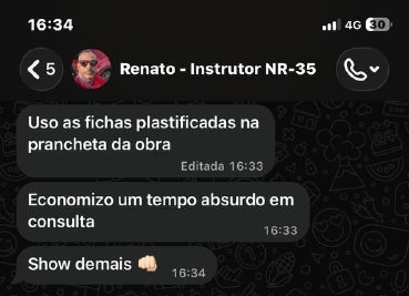 Depoimento real de Renato, instrutor NR-35